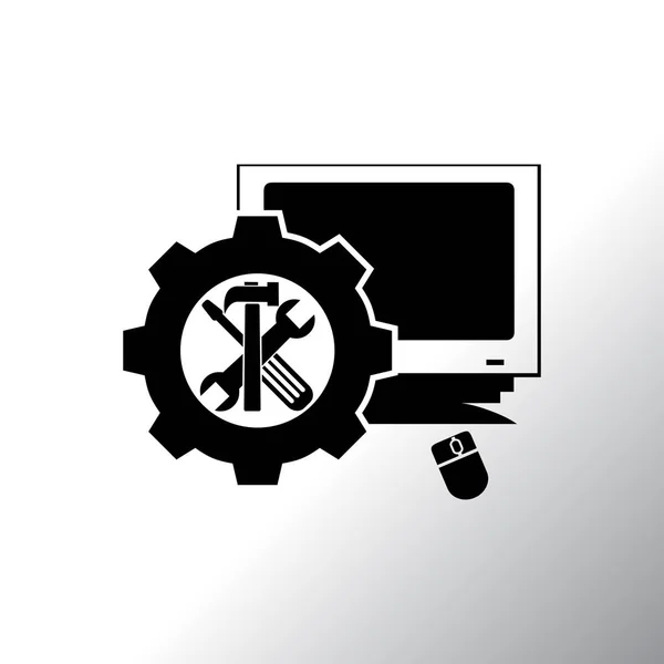 Ikona naprawy komputera — Wektor stockowy