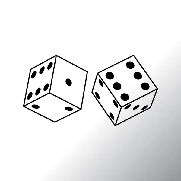 Dices Icono plano — Archivo Imágenes Vectoriales