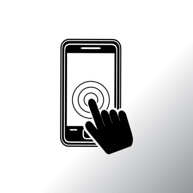  Dokunmatik ekran smartphone simgesini