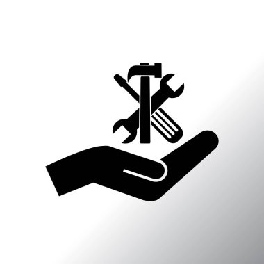 Araçları'nda el düz simgesi