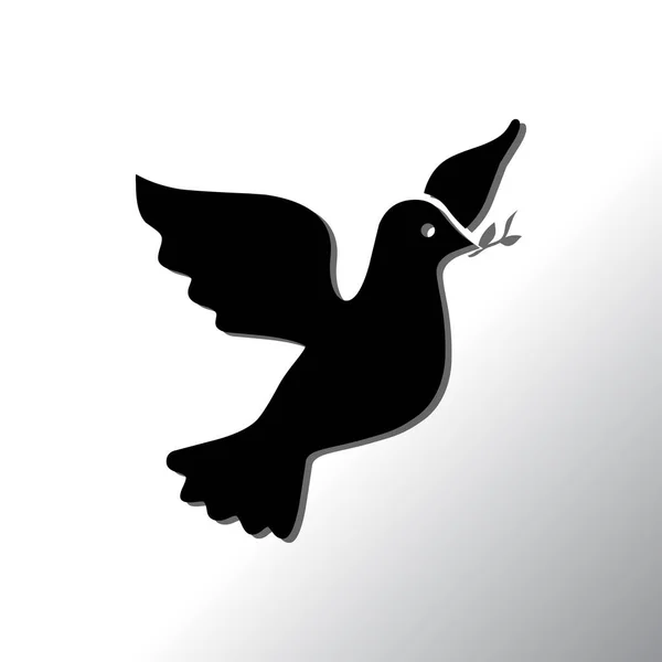 Ícone de pombo plano — Vetor de Stock