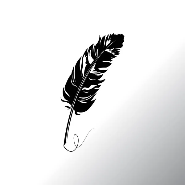 Feather flat icon — Stock Vector