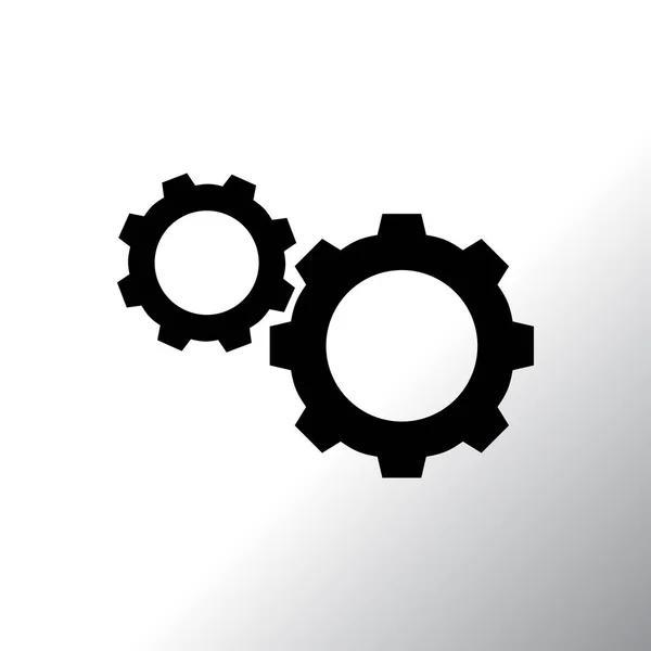 Cogwheels icono plano — Archivo Imágenes Vectoriales