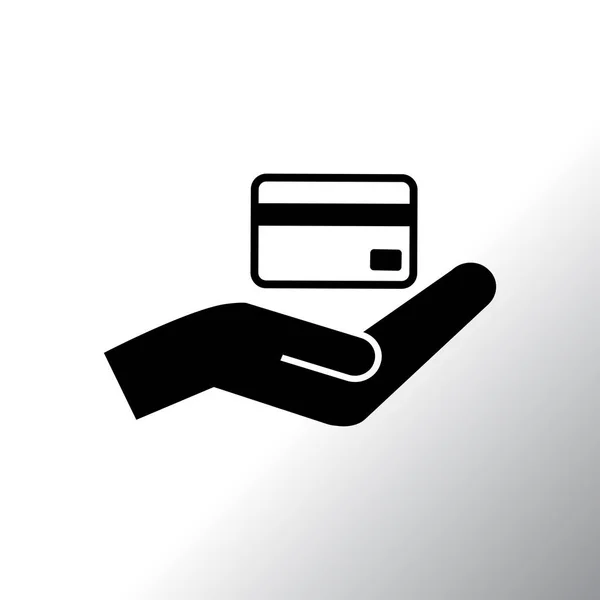 Credit card in hand — Stock Vector