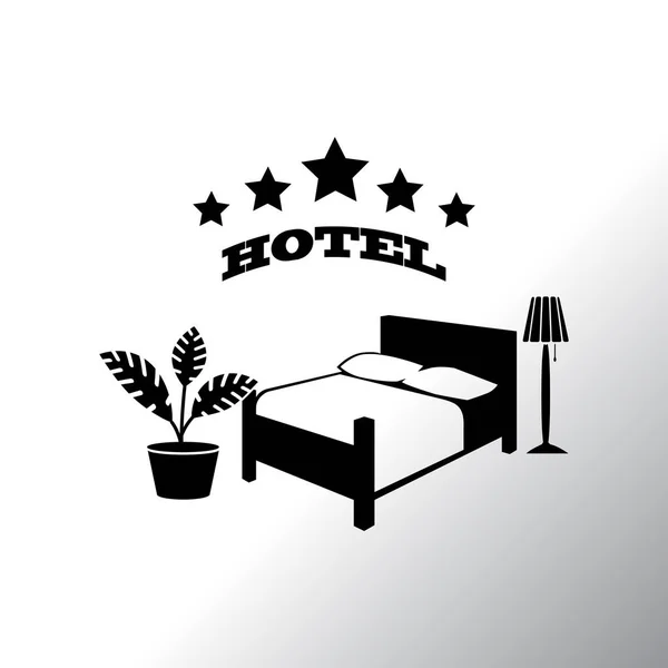 Abbildung des Hotelschildes — Stockvektor