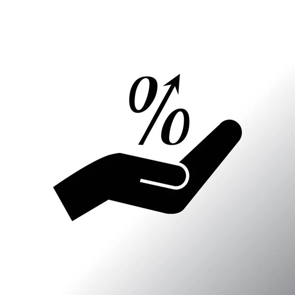 Symbol procenta na straně — Stockový vektor