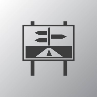 yön tabelası düz simgesi