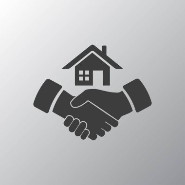 ev ve el sıkışma simgesi