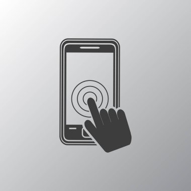 Dokunmatik ekran smartphone simgesini