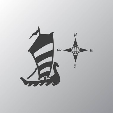 Pusula ve tekne simgeler