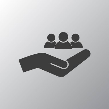 İş adamları düz simgesi