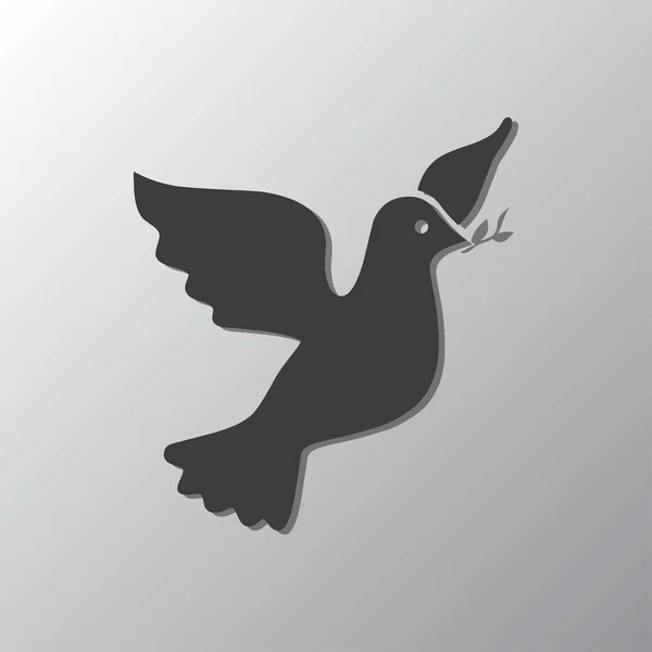 Ícone de pombo plano — Vetor de Stock