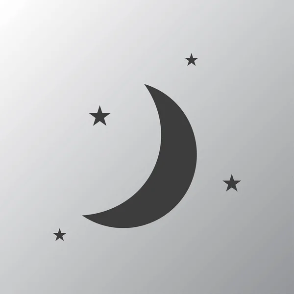 Lua & estrelas ícone plano —  Vetores de Stock