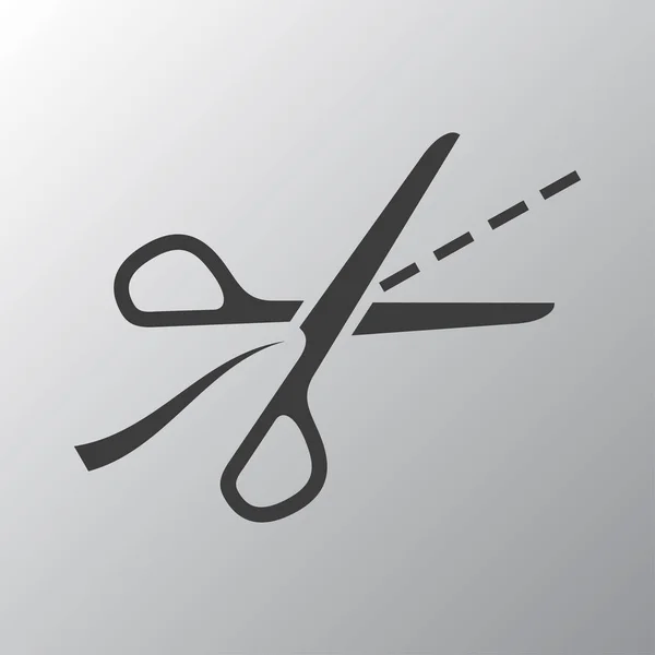 Ножиці з вирізаними лініями — стоковий вектор