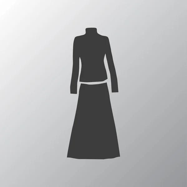 Pictogram van de kleding van de vrouw — Stockvector