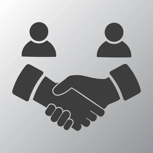Handshake Icono plano — Vector de stock