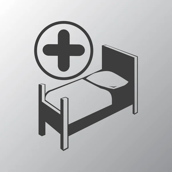 Ícone de cama hospitalar —  Vetores de Stock