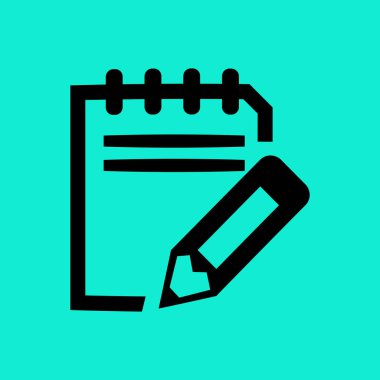 Not defteri düz simgesi