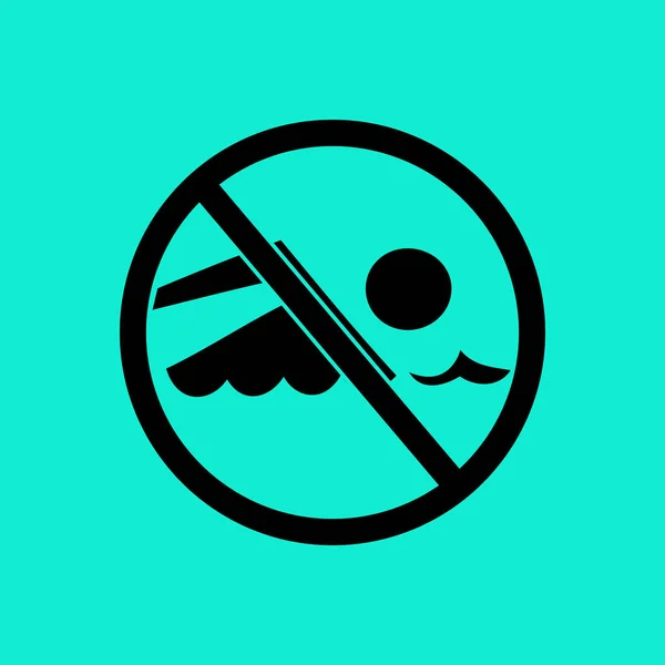 Žádná značka plavání — Stockový vektor