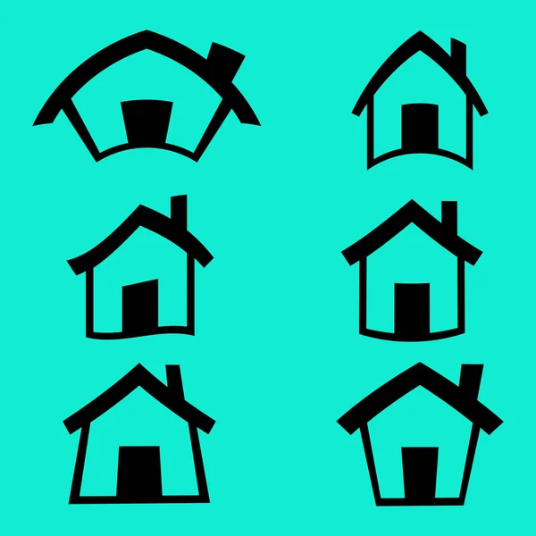 Huis icons set — Stockvector