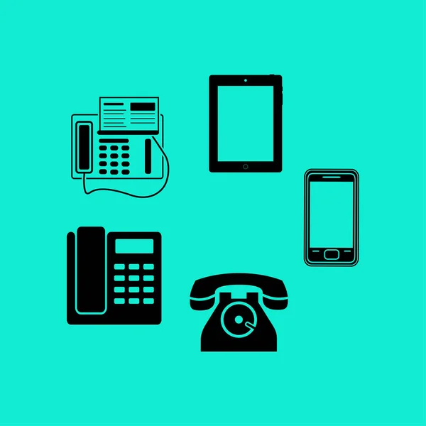 Zestaw ikon telefon — Wektor stockowy