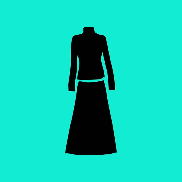 Mujer icono de ropa — Vector de stock