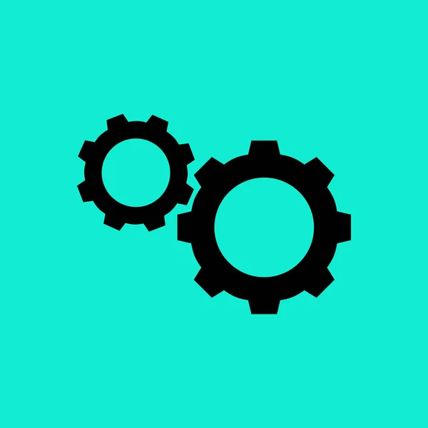 Gears platte pictogram — Stockvector