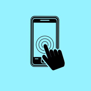 Dokunmatik ekran smartphone simgesini