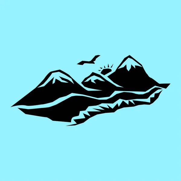 Mountains web icon — Stock Vector