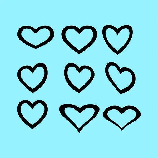 Hearts web icons — Stock Vector