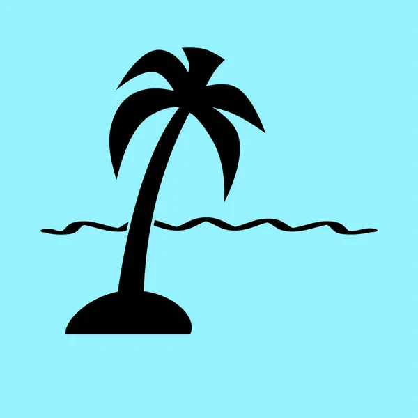 Icono web isla exótica — Vector de stock