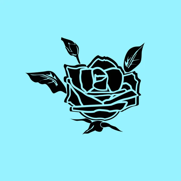 Rose icono web — Vector de stock