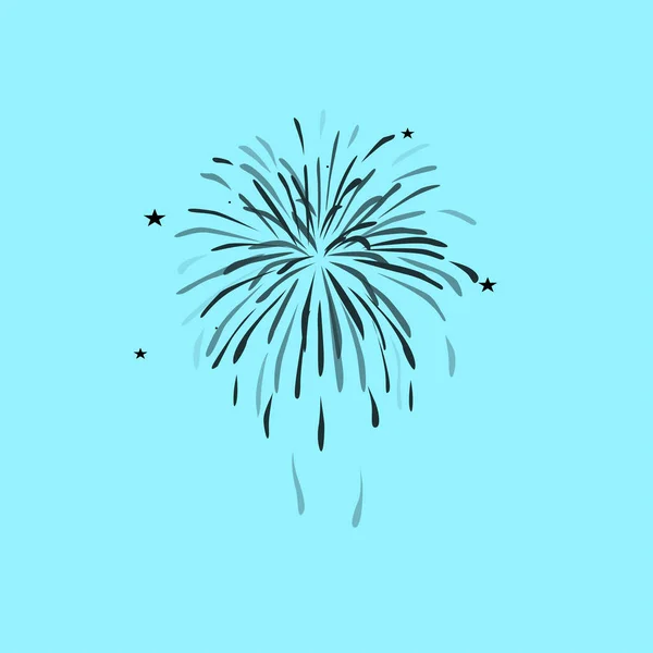 Tűzijáték pókháló ikon — Stock Vector
