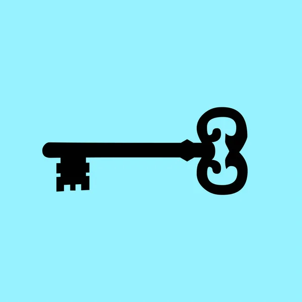 Icono de llave vintage — Vector de stock