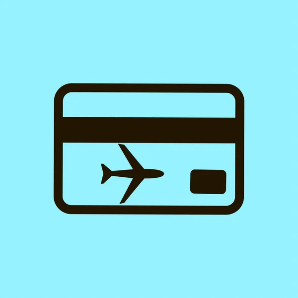 Ikony samolotem bilet — Wektor stockowy
