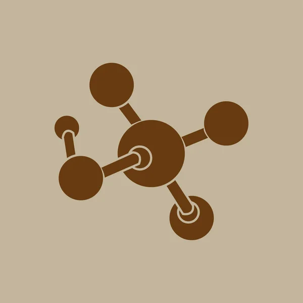 Icono plano de molécula — Vector de stock