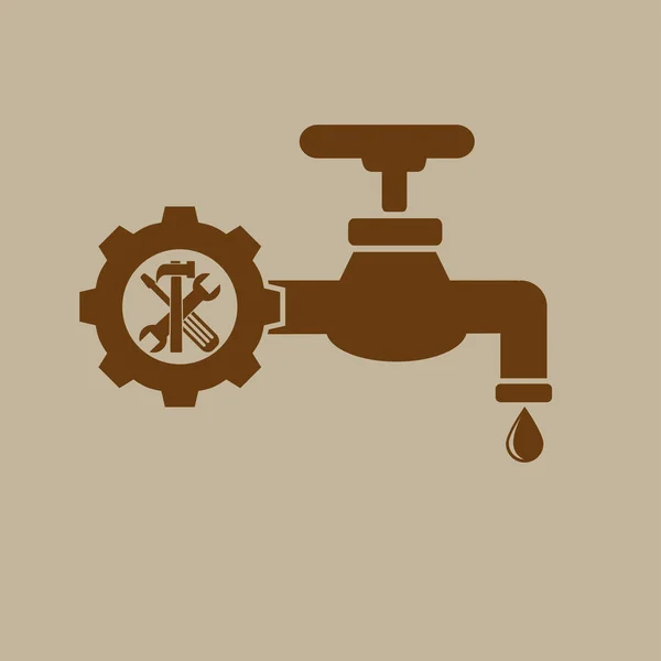 Ikona kranu wody — Wektor stockowy