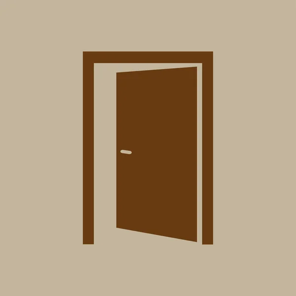 Значок открытой двери — стоковый вектор