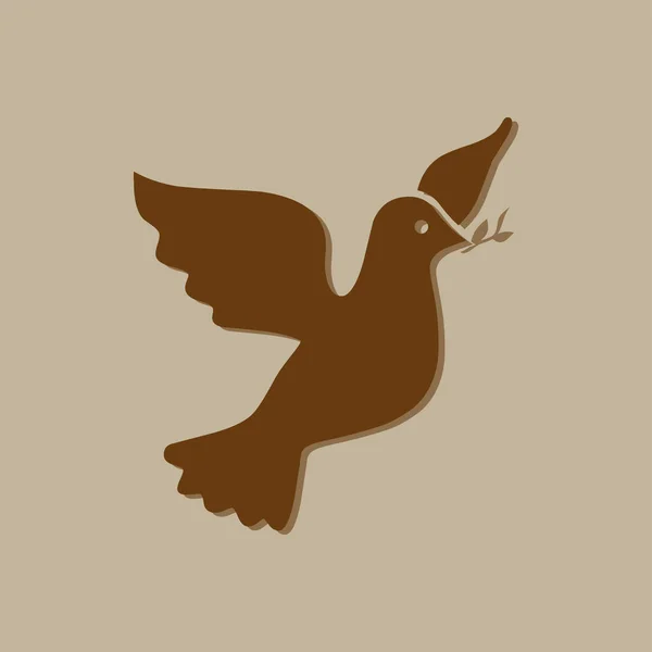 Icône plate pigeon — Image vectorielle