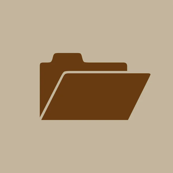 Cartella icona piatta — Vettoriale Stock