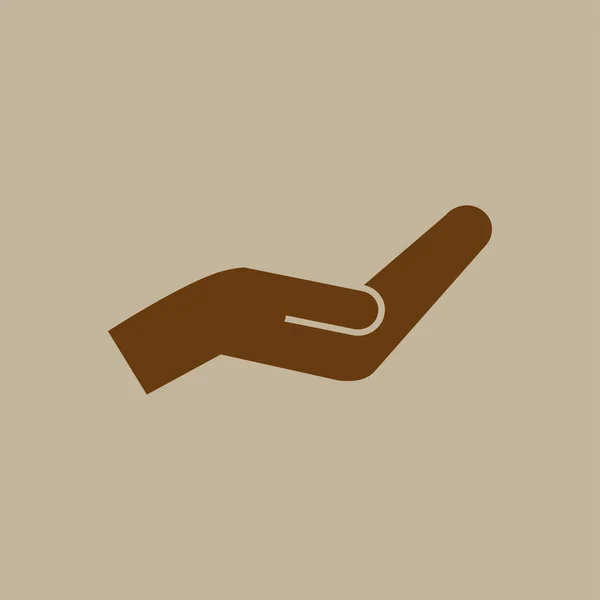 Icono plano de mano — Vector de stock