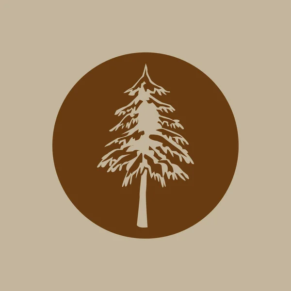 Abeto icono del árbol — Archivo Imágenes Vectoriales