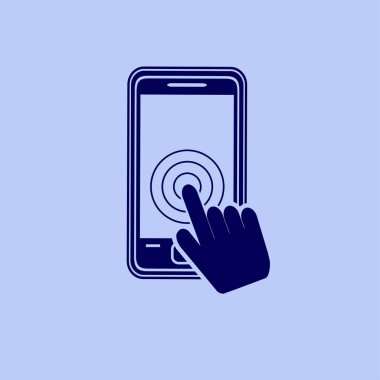 Dokunmatik ekran smartphone simgesini