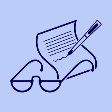 Gözlüklerin Düz Simgesi 