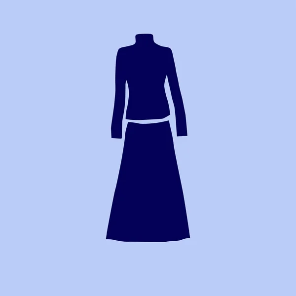 Pictogram van de kleding van de vrouw — Stockvector