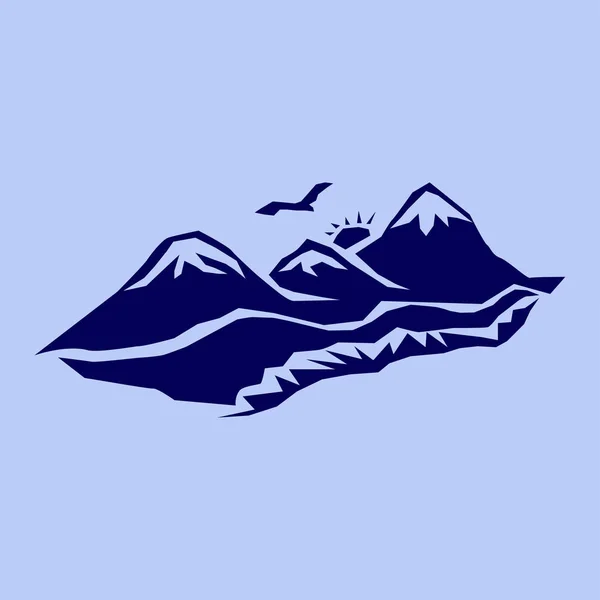 Montanhas ícone plana —  Vetores de Stock
