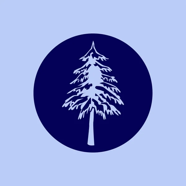 Abeto icono del árbol — Vector de stock