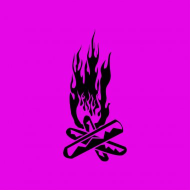 Şenlik ateşi düz simgesi