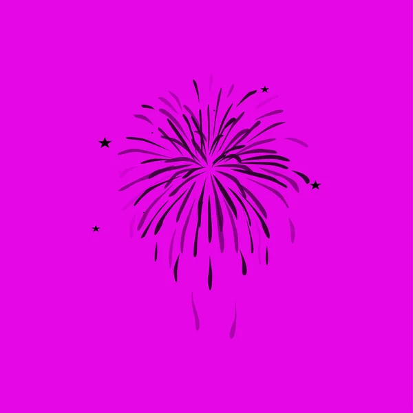 Vuurwerk eenvoudige pictogram — Stockvector