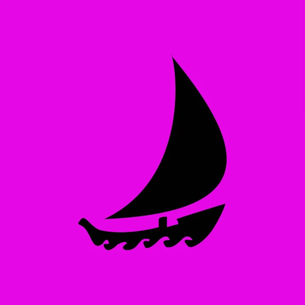 Boat flat icon — Stock Vector